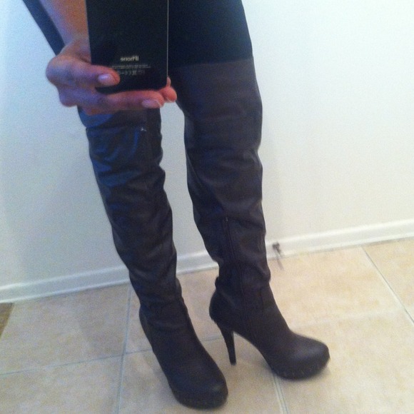 Thigh high heel boots!