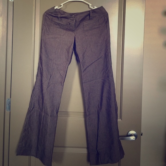 Brown striped pants