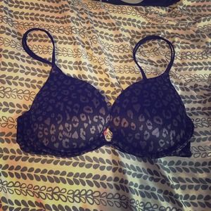Cheetah print push up bra