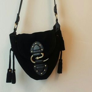 Deena & Ozzy Crossbody Suede Leather Bag.