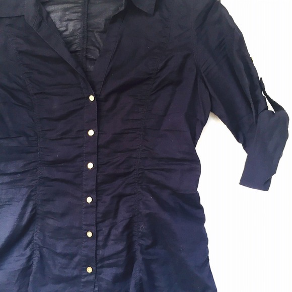 Express Navy Button down