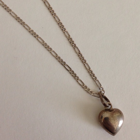 Real silver necklace with heart pendant
