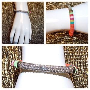 Multi-Orange Rhinestone Bracelet