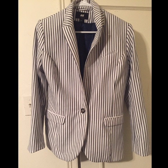 Blue & white pinstripe blazer