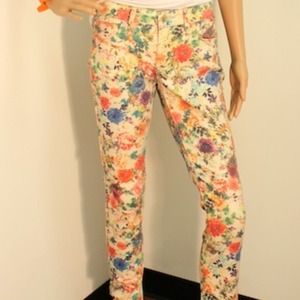 Floral jeans