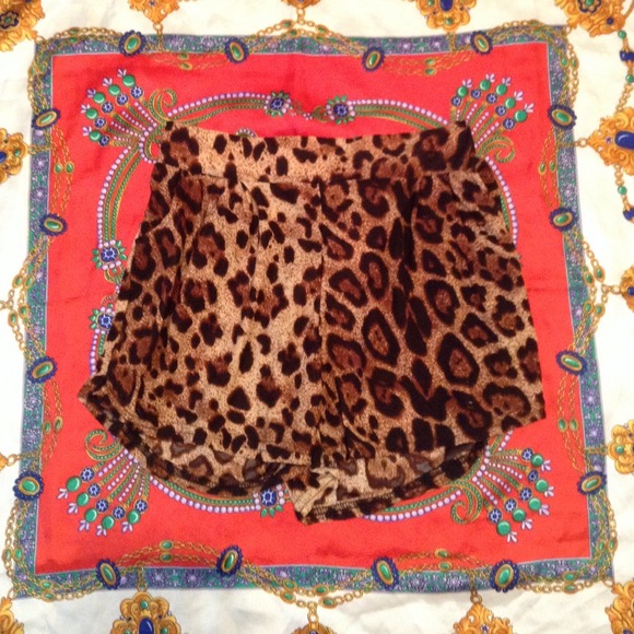 Cheetah Print High Waisted Shorts