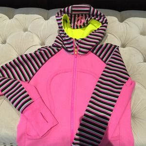 Fruit Striped Lululemon Scuba Jacket Size 6!!