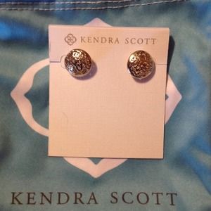 Kendra Scott gold tone earrings