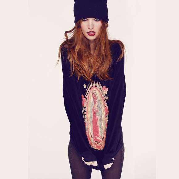 Wildfox Couture Mother Virgin Mary Velvet Sweater - Picture 2 of 2