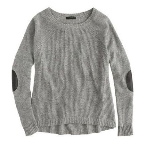 J. Crew Elbow-Patch Sweater / S / Gray