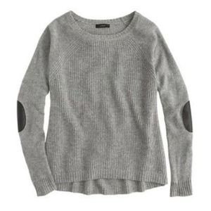 J. Crew Elbow-Patch Sweater / S / Gray