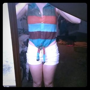 Cropped vest shirt