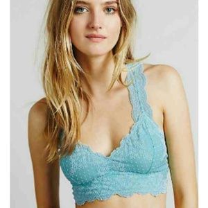 Free people Black flocked galloon racerback