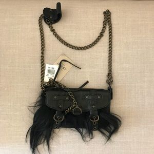 Beautiful Abaco Black Goat Hair Long Bag