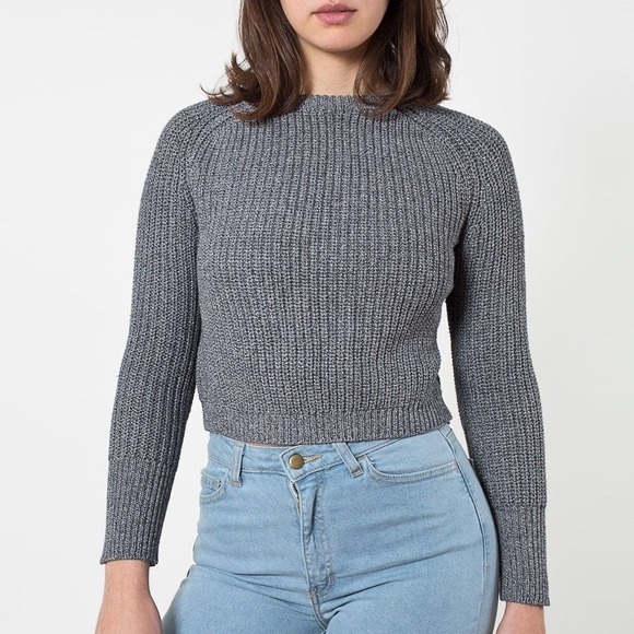 Cropped Fisherman Pullover Sweater
