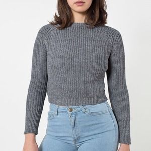 Cropped Fisherman Pullover Sweater