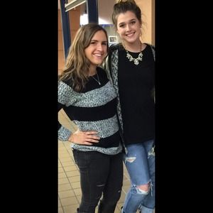 Black and grey sweater