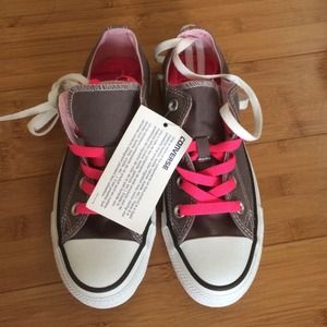 Pink and grey converse