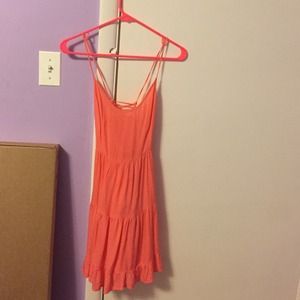 Coral baby doll dress