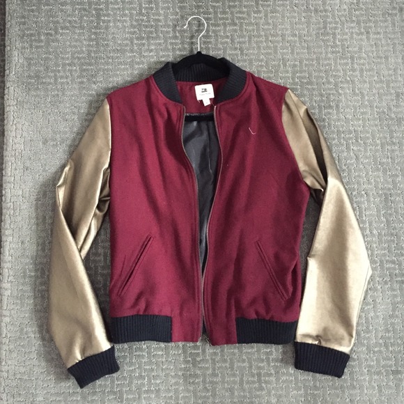 NWT Burgundy baseball jacket