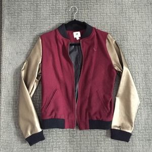 NWT Burgundy baseball jacket