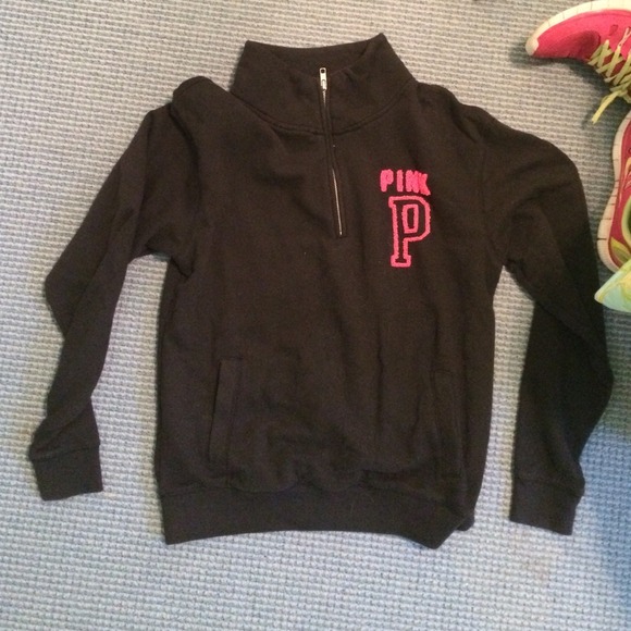 Victoria's Secret black 1/4 zip pullover