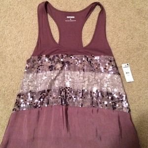 Express purple shimmer top