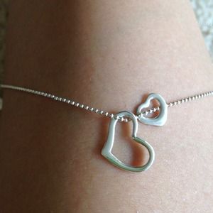 Sterling Silver double heart necklace :) Sterling Silver double heart necklace :)