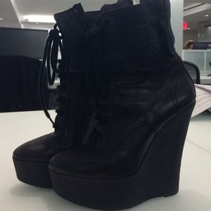 Burberry wedge booties