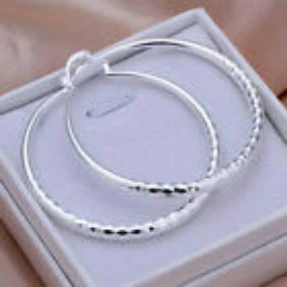 Jewelry - Silver Plated Womens Hoop Dangles