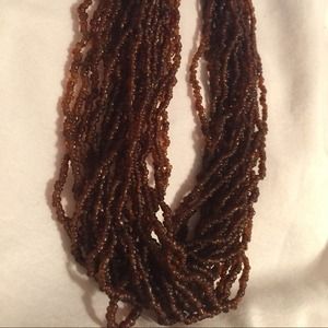 Brown beaded necklace