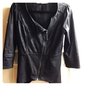 Faux suede moto jacket
