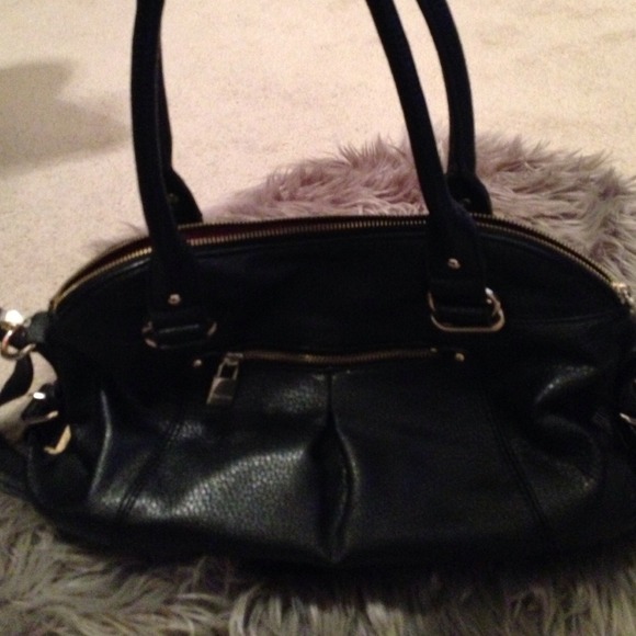 Anne Klein Black Gold  Leather Purse