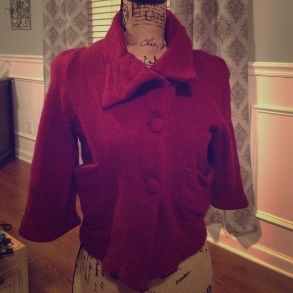 ✂20%OFF✂️Anthropology 100% Lambswool jacket
