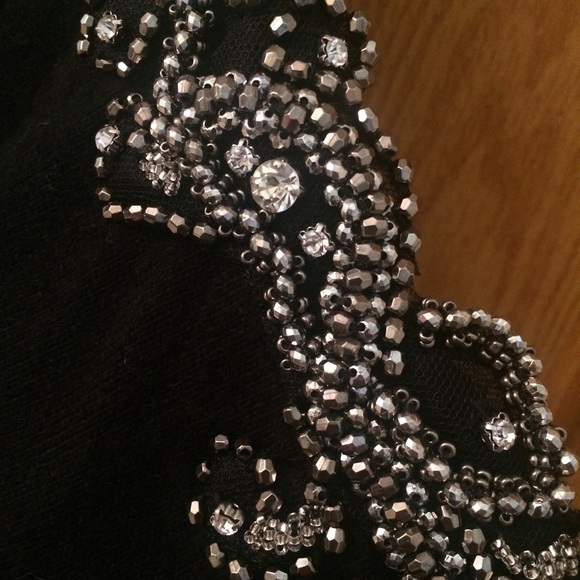 Topshop Cold Shoulder Beaded Sweater - Picture 4 of 4