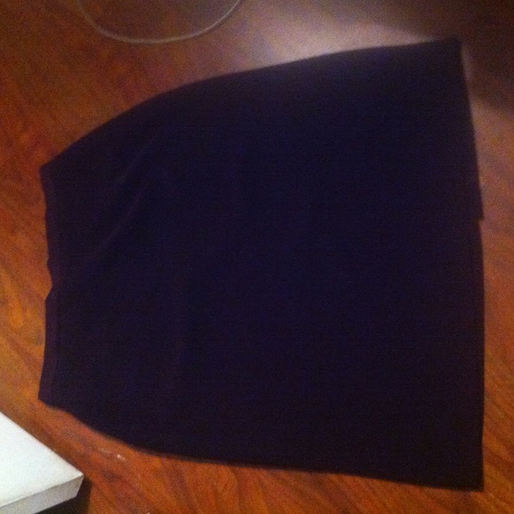 Dark purple knee length skirt and flower skirt