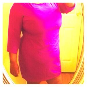 Fuchsia 3/4 sleeve Minidress