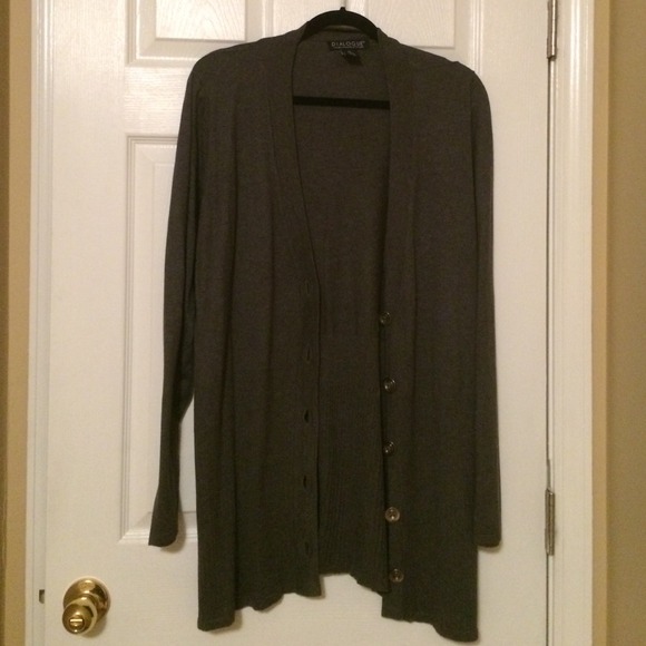 Silk and cashmere grey cardigan