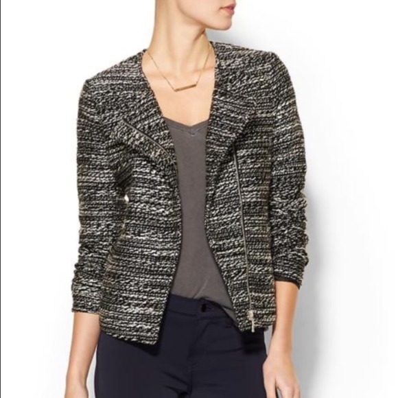 Tweed moto jacket XL