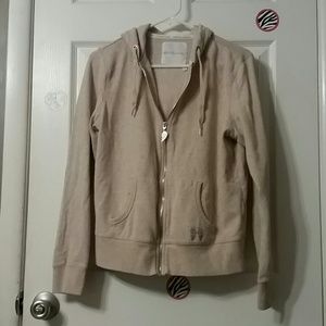 Beige Victoria's Secret Zip Up Hoodie