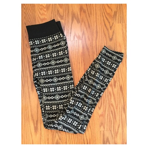 Aztec fleece leggings