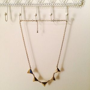 Gold triangle statement necklace