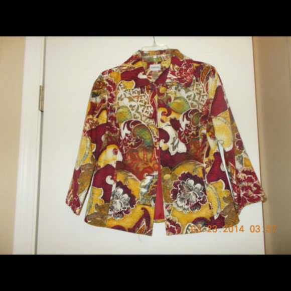 Ladies Chicos floral print blazer