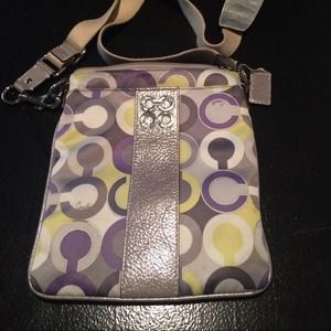 multi-colored Coach crossbody!