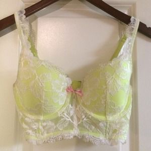 Lime Green laced bralette
