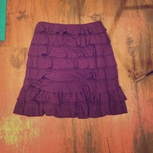Purple ruffle skirt