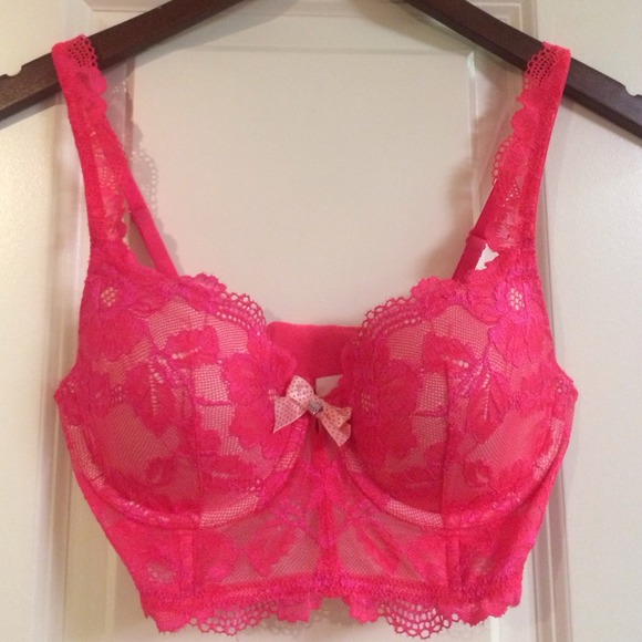 Pink lace bralette