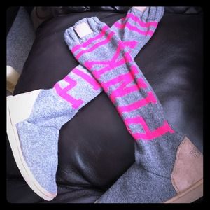 VS Pink Sock Boots