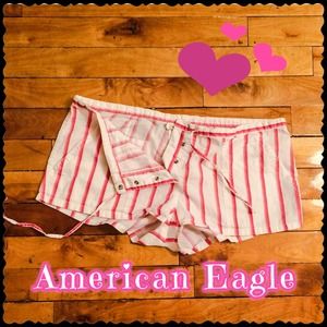 Pink & White PJ shorts -Size Sm