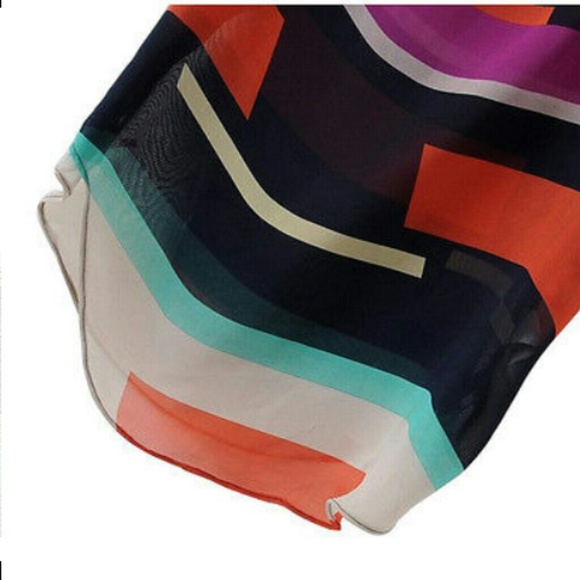 😀 Brand New Beautiful See Through Strip Blouse!! - Picture 3 of 4